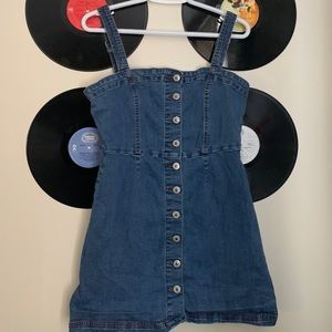 Denim dress/turtleneck
